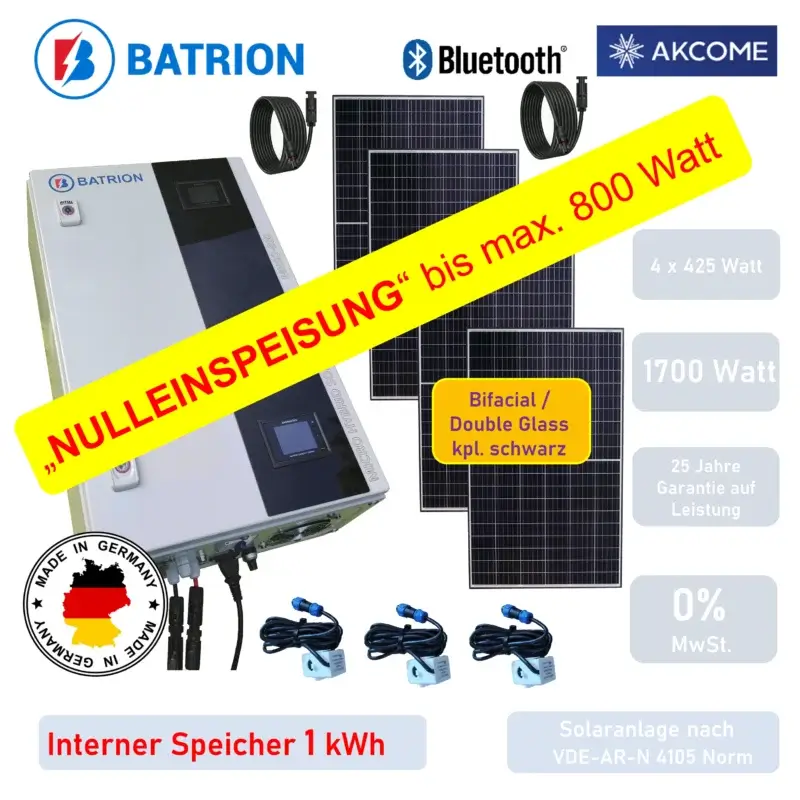 Batrion Balkonkraftwerk mit Speicher